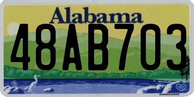 AL license plate 48AB703