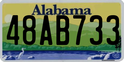 AL license plate 48AB733