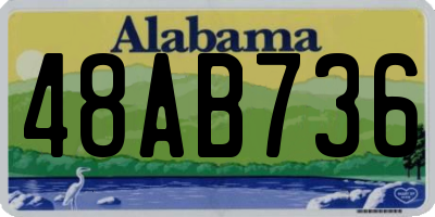 AL license plate 48AB736