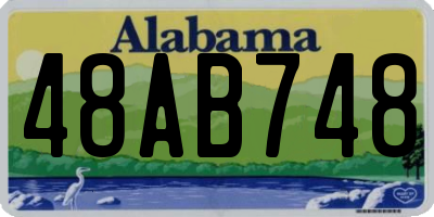 AL license plate 48AB748