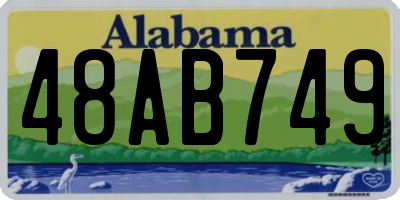 AL license plate 48AB749