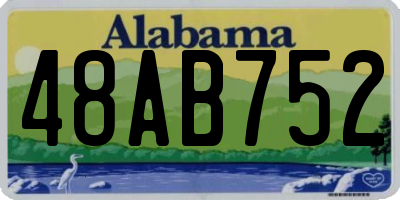 AL license plate 48AB752