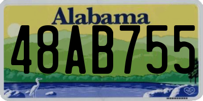 AL license plate 48AB755