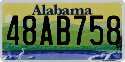 AL license plate 48AB758