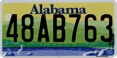 AL license plate 48AB763