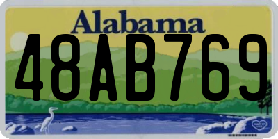 AL license plate 48AB769