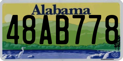 AL license plate 48AB778