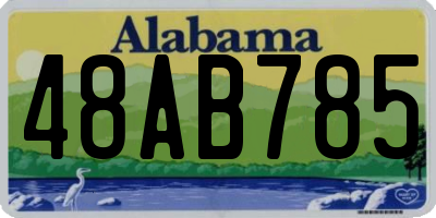 AL license plate 48AB785