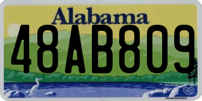 AL license plate 48AB809