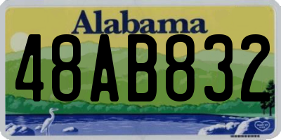 AL license plate 48AB832