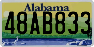 AL license plate 48AB833