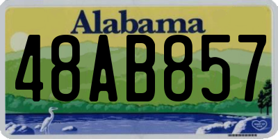AL license plate 48AB857
