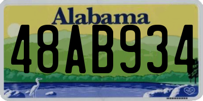 AL license plate 48AB934