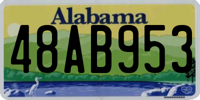 AL license plate 48AB953
