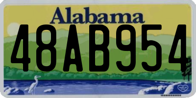 AL license plate 48AB954