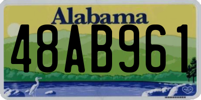 AL license plate 48AB961