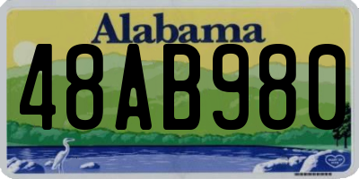 AL license plate 48AB980