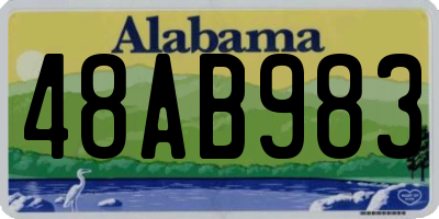 AL license plate 48AB983