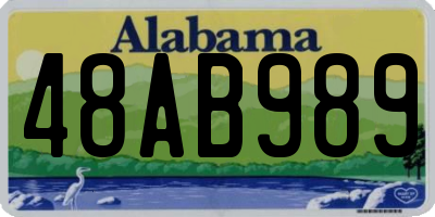 AL license plate 48AB989