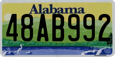 AL license plate 48AB992