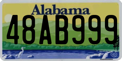 AL license plate 48AB999