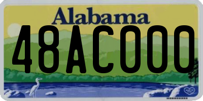 AL license plate 48AC000