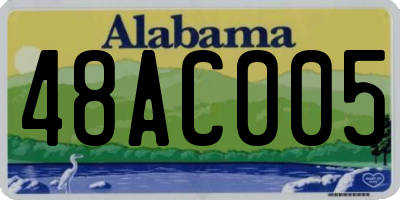 AL license plate 48AC005