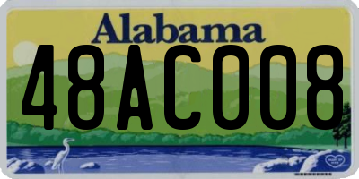 AL license plate 48AC008
