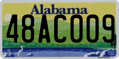 AL license plate 48AC009