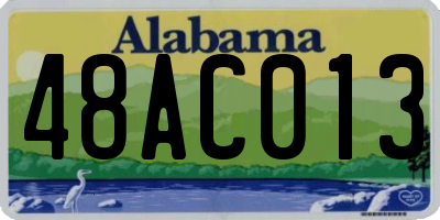 AL license plate 48AC013