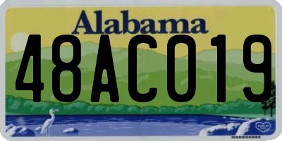 AL license plate 48AC019