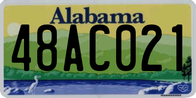 AL license plate 48AC021