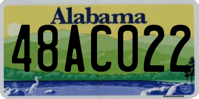 AL license plate 48AC022