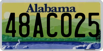 AL license plate 48AC025