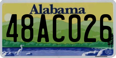 AL license plate 48AC026