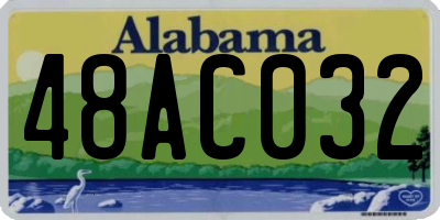 AL license plate 48AC032