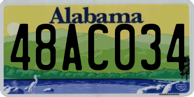 AL license plate 48AC034