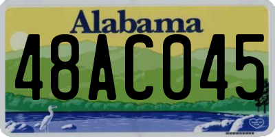 AL license plate 48AC045