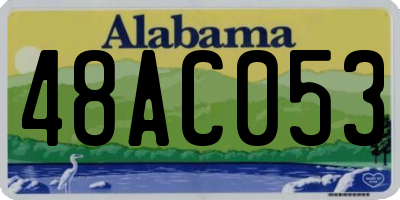 AL license plate 48AC053