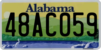 AL license plate 48AC059
