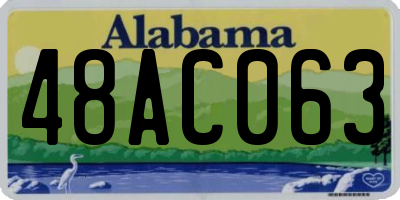 AL license plate 48AC063