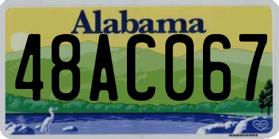 AL license plate 48AC067