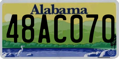 AL license plate 48AC070