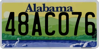 AL license plate 48AC076