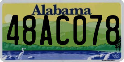 AL license plate 48AC078