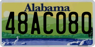 AL license plate 48AC080