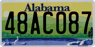 AL license plate 48AC087