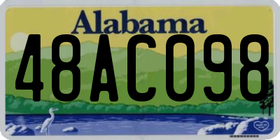 AL license plate 48AC098