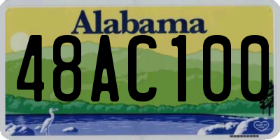AL license plate 48AC100