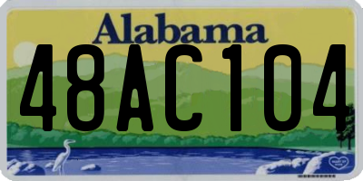 AL license plate 48AC104